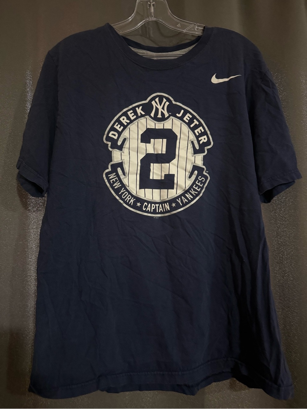 Nike Navy Derek Jeter #2 Graphic Short Sleeve Tee